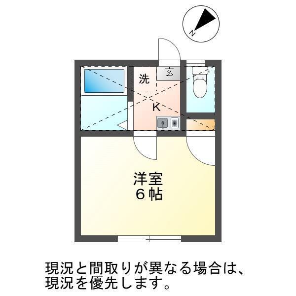 コーポ小針(1K/2階)の間取り写真