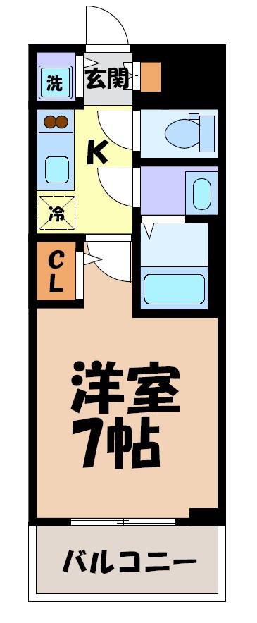 エスリード志賀本通ザ・フロント(1K/10階)の間取り写真