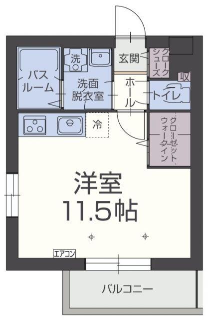 バルタザール(ワンルーム/1階)の間取り写真