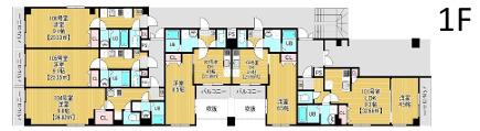 BELLAUBE大久保(1LDK/1階)の間取り写真