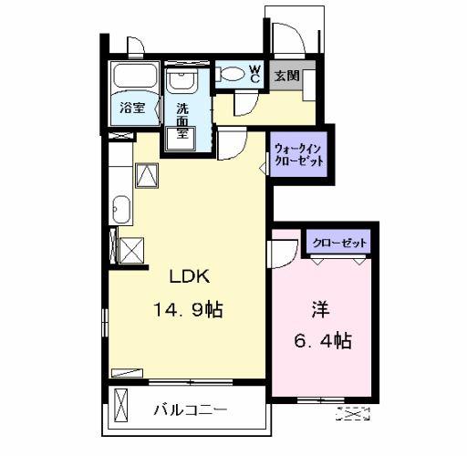 地下鉄東山線 中村公園駅 徒歩19分 2階建 築16年(1LDK/1階)の間取り写真