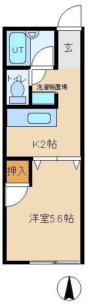 エクセレント中町(1K/2階)の間取り写真