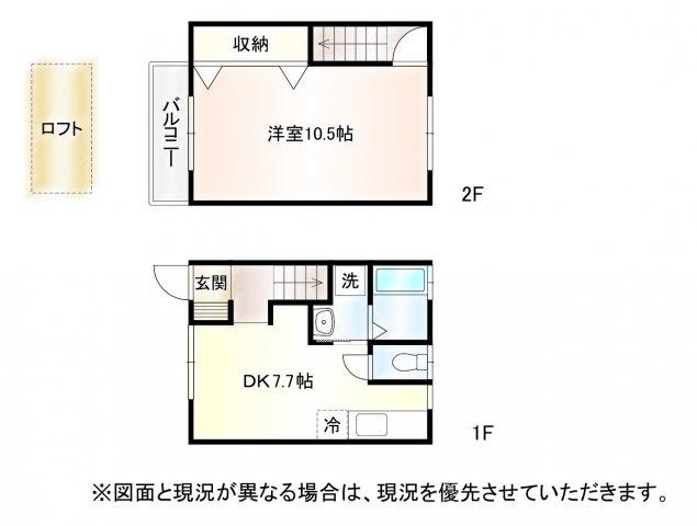セラウィC棟(1DK/1階)の間取り写真