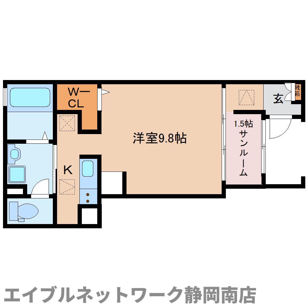 S・GVII(ワンルーム/1階)の間取り写真