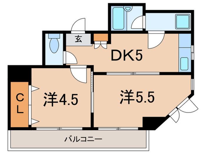 SNビル(2DK/3階)の間取り写真