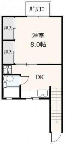 MARITOZZO(1DK/2階)の間取り写真
