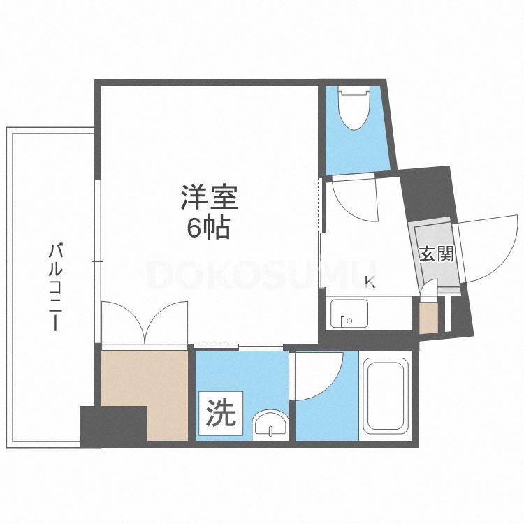 LUCE SHINFUKUSHIMA(1K/6階)の間取り写真