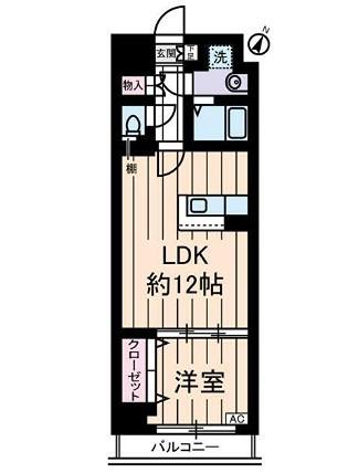 YAYOI COURT(1LDK/10階)の間取り写真