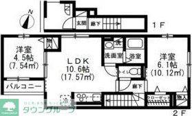 メイズ碑文谷(2LDK/2階)の間取り写真