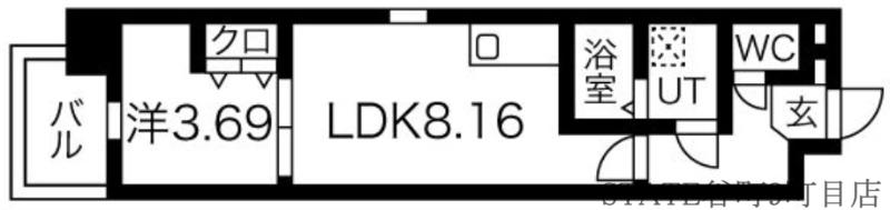 ART TENNOUJI(1LDK/8階)の間取り写真