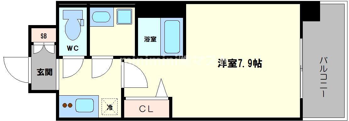 レジュールアッシュ福島フィノ(1K/5階)の間取り写真