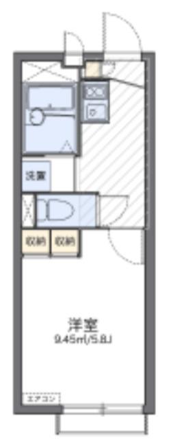 レオパレスブルースカイ小山(1K/2階)の間取り写真