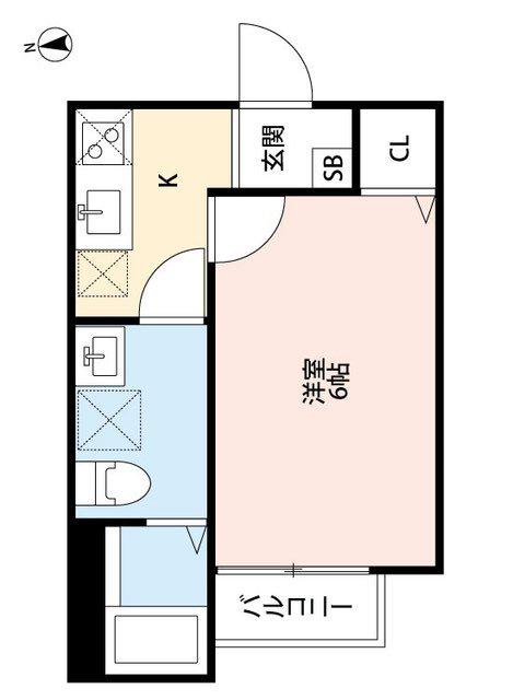 THE HOUSE 船橋前原(1K/1階)の間取り写真