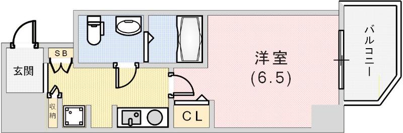 グリーン・ネス神戸駅前(1K/4階)の間取り写真