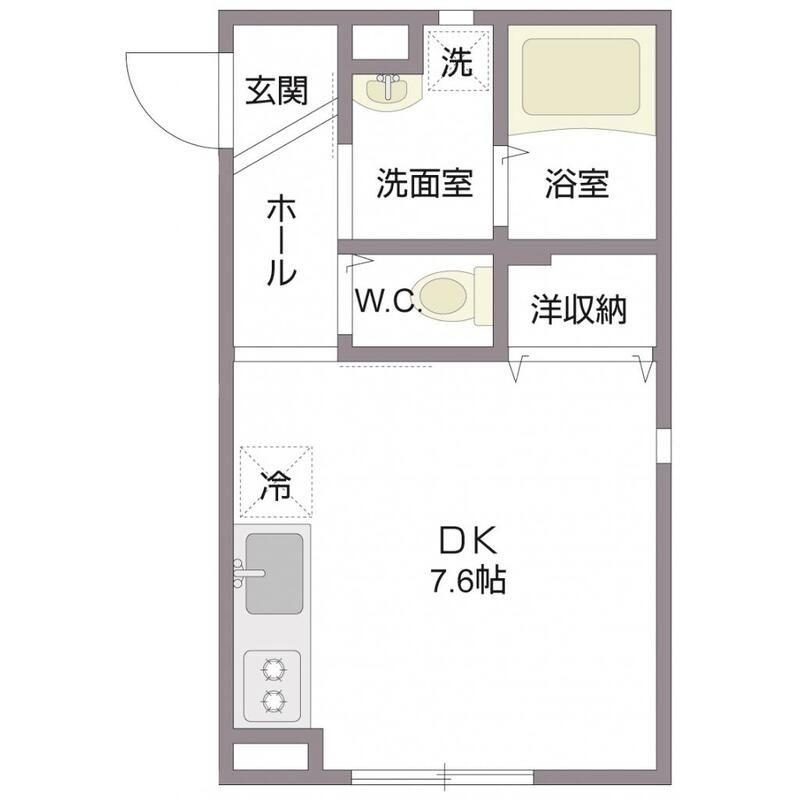 フロイデ塩浜 (ワンルーム/2階)の間取り写真