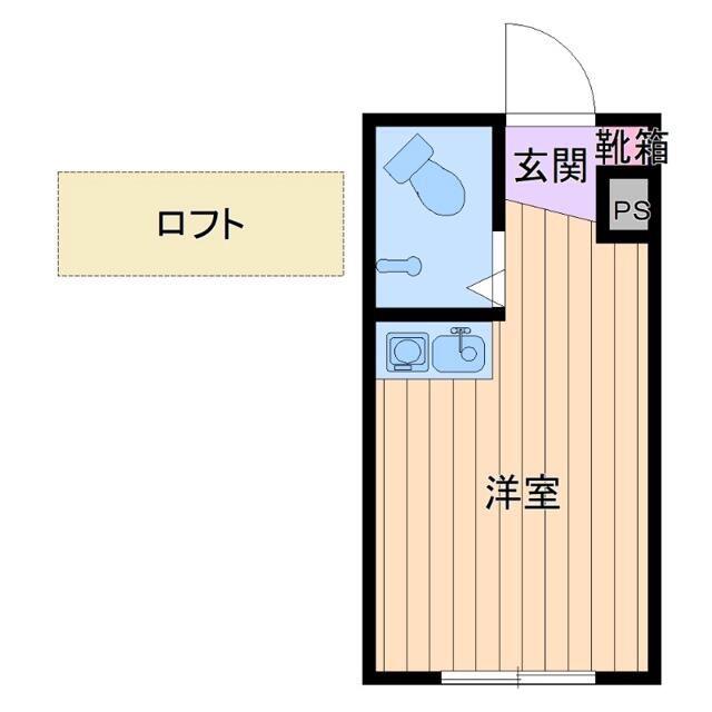 西日暮里駅前ハイツ(ワンルーム/2階)の間取り写真