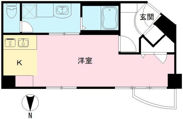 パークナードフィット田園調布(ワンルーム/2階)の間取り写真