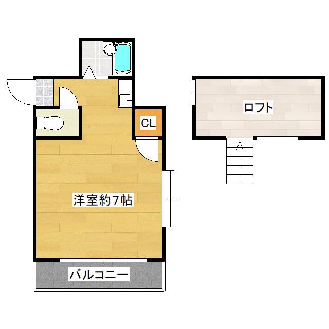 メゾンアバ(ワンルーム/2階)の間取り写真