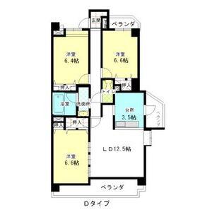 ハーモニー(3LDK/1階)の間取り写真