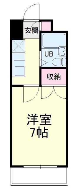 すみれ館I(1K/1階)の間取り写真