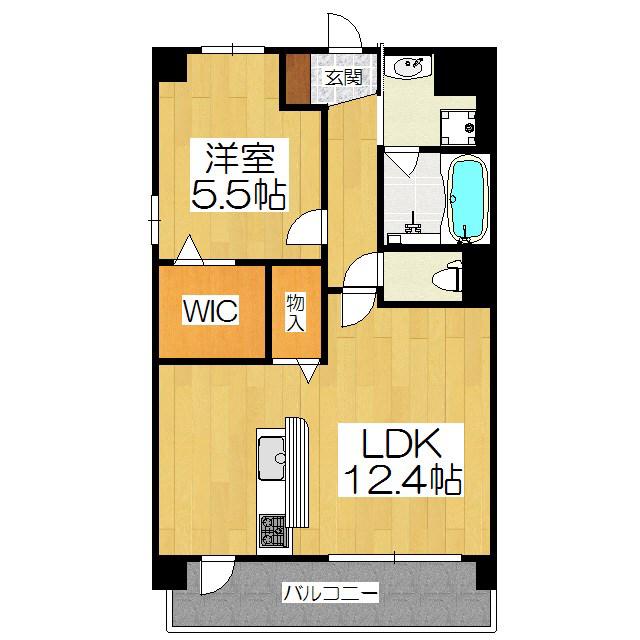 GLANZ京都南(1LDK/3階)の間取り写真