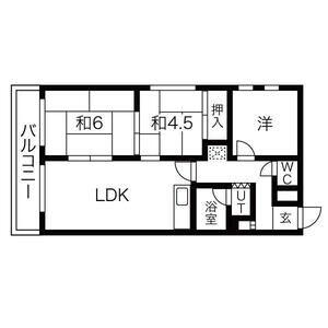 200松井ビル(3LDK/4階)の間取り写真