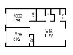 ベルトピア千歳3(2LDK/2階)の間取り写真