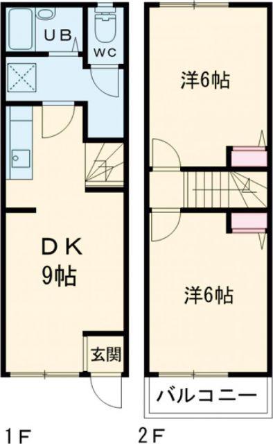 フォレストテラス幸手(2LDK/1階)の間取り写真