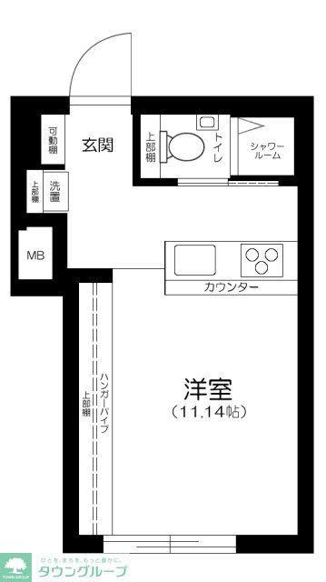新宿早稲田レーベル(1K/2階)の間取り写真