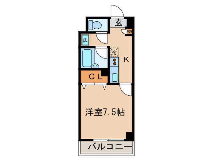 プラネットシティコート(1K/4階)の間取り写真