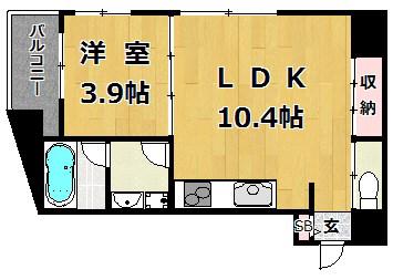 ピコットVII(1LDK/6階)の間取り写真