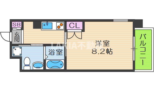 ORANGE T・SIDE(1K/6階)の間取り写真