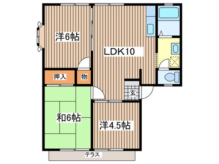 メゾンクレール(3LDK/1階)の間取り写真