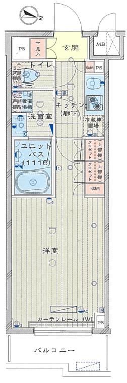 ルーブル下丸子伍番館(1K/2階)の間取り写真