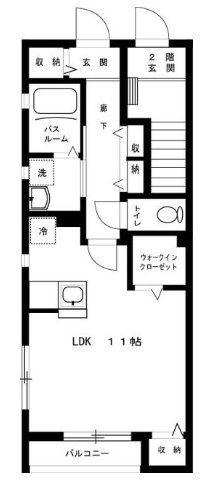 サンアベニュー(ワンルーム/1階)の間取り写真