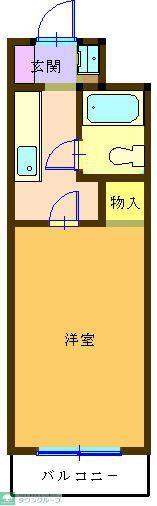 立木マンション(1K/1階)の間取り写真
