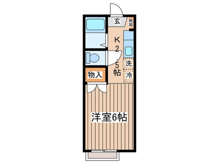 メゾンシフォンヌ(1K/2階)の間取り写真