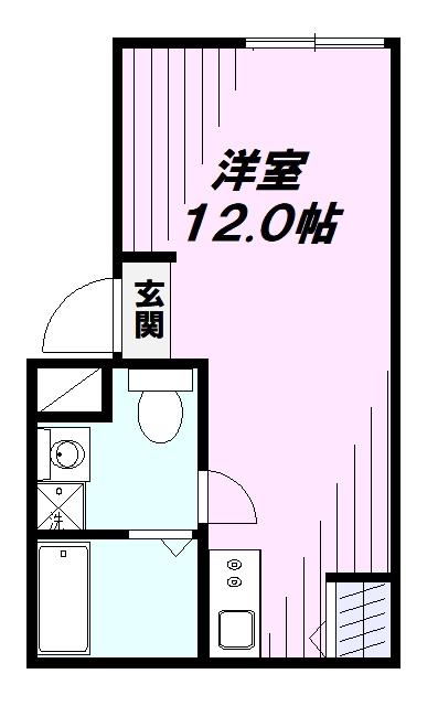 クレール・アブニール立川(ワンルーム/4階)の間取り写真