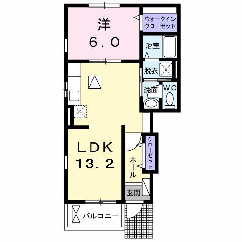 サンガーデンI(1LDK/1階)の間取り写真