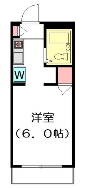 コーポラス田辺(1K/1階)の間取り写真