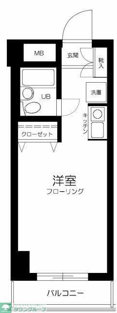 サンセール神楽坂(ワンルーム/2階)の間取り写真