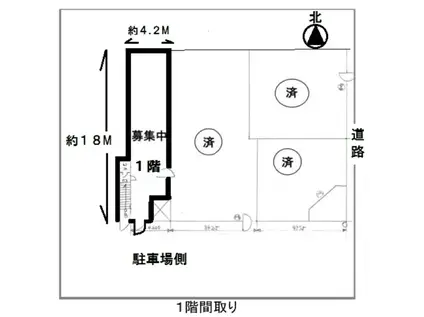 フジ商ビル1階(ワンルーム/1階)の間取り写真