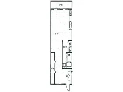 山田ビル(ワンルーム/2階)の間取り写真