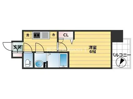 プレサンス大阪天満リバーシア(1K/9階)の間取り写真
