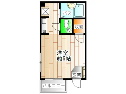 シーサイドハウス千鳥(1K/1階)の間取り写真