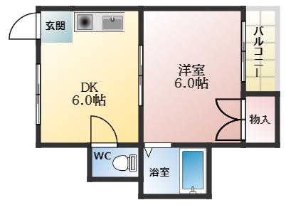 リテシュロット(1DK/4階)の間取り写真