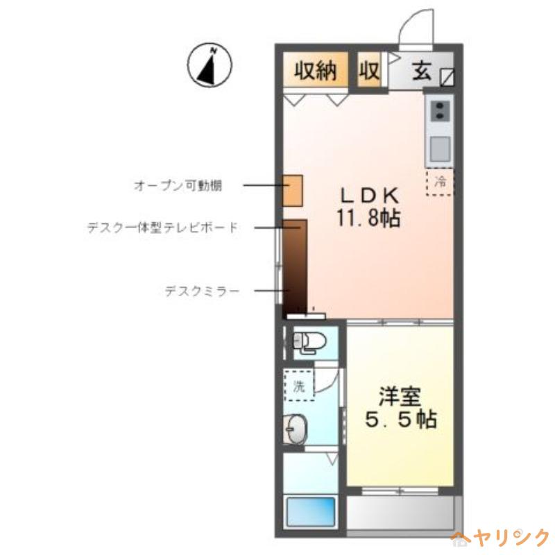 ステラ・デーア(1LDK/3階)の間取り写真