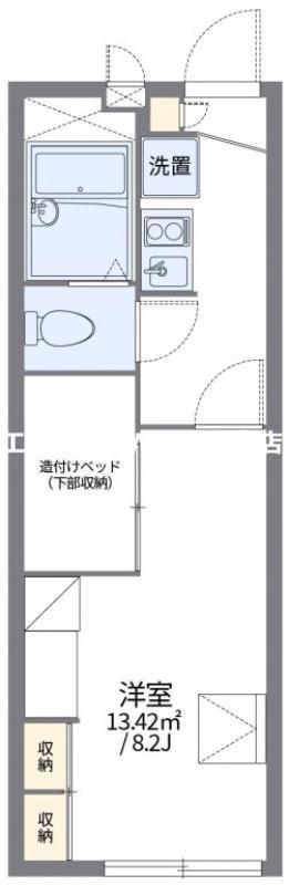 レオパレスセフティ半田(1K/2階)の間取り写真