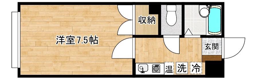 グレース緑ヶ丘(1K/3階)の間取り写真