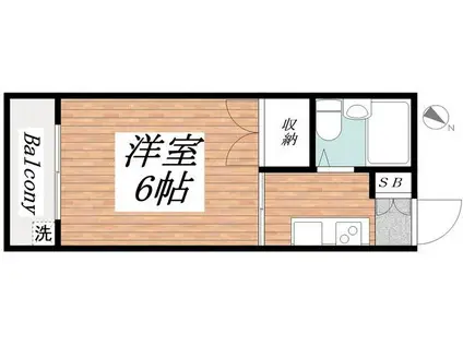 たかくらハウス(1K/1階)の間取り写真